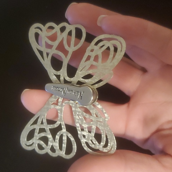 2pc Vintage Neiman Marcus Silver Butterfly Clips. - Picture 15 of 15